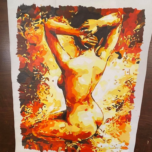 Unframed 16x20 Light & Shadows Acrylic Painting 2020 - Picture 2 of 4